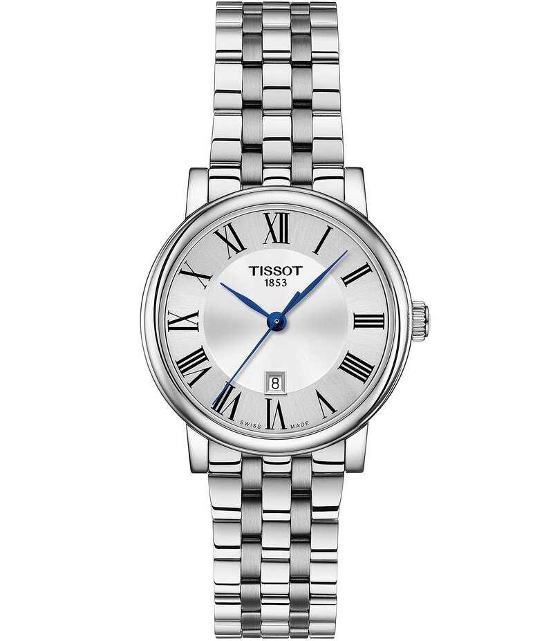 ティソット レディース アクセサリー 腕時計 Tシャツ Tissot Women's Carson Quartz Analog Premium Stainless Steel Bracelet Watch Silver シルバー