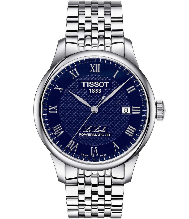 ティソット レディース アクセサリー 腕時計 Tシャツ Tissot Men's Le Locle Powermatic Automatic Stainless Steel Bracelet Watch Silver シルバー｜ReVida 店