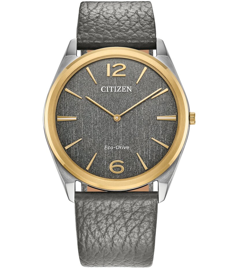 シチズン レディース アクセサリー 腕時計 レザー Citizen Unisex Suratto Two Hand Grey Leather Strap Watch Grey グレー