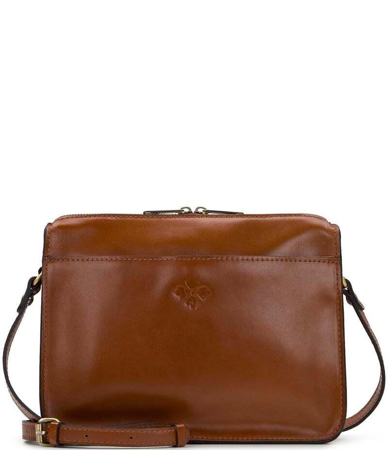 パトリシアナシュ レディース バッグ ショルダーバッグ Patricia Nash Heritage Collection Nazaire Top Zip Crossbody Bag Tan タン