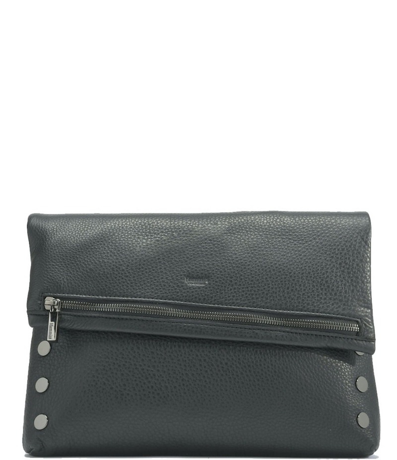 ハミット レディース 御徒面子 ショルダーバッグ なめし革 Hammitt 大物 Fold Over Large Studded Leather Zip Flap Crossbody Bag Black/Gunmetal 黒いこと