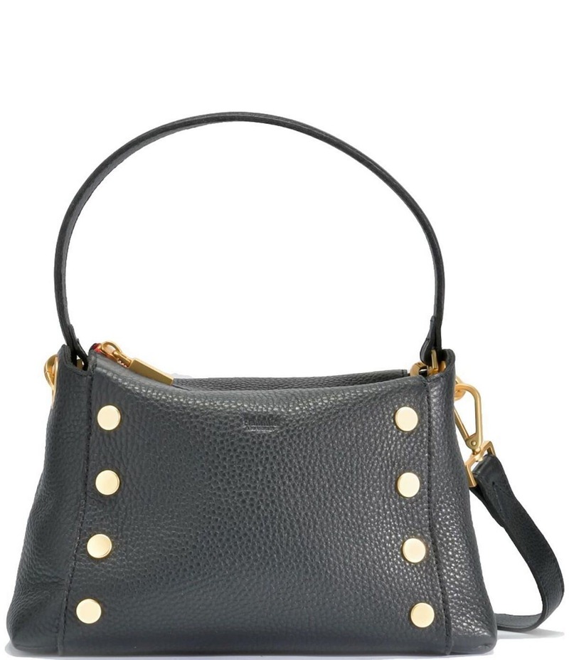 ハミット レディース 御徒面子 ショルダーバッグ なめし革 Hammitt Bryant Medium Pebbled Leather Shoulder Crossbody Bag Black/Brushed Gold/Red Zip 黒いこと