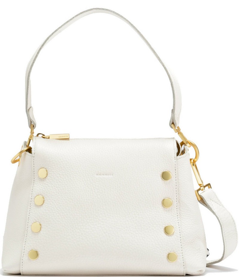 ハミット レディース 御徒面子 ショルダーバッグ なめし革 Hammitt Bryant Medium Pebbled Leather Shoulder Crossbody Bag Calla Lily White/Brushed Gold 白いこと