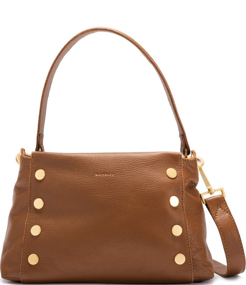 ハミット レディース 御徒面子 ショルダーバッグ なめし革 Hammitt Bryant Medium Pebbled Leather Shoulder Crossbody Bag Mahogreb/BGRZ
