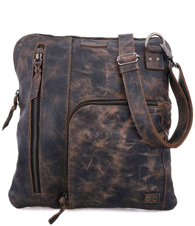 ベッドステュ レディース バッグ ショルダーバッグ Bed Stu Aiken Large Zip Crossbody Bag Black Lux ブラック