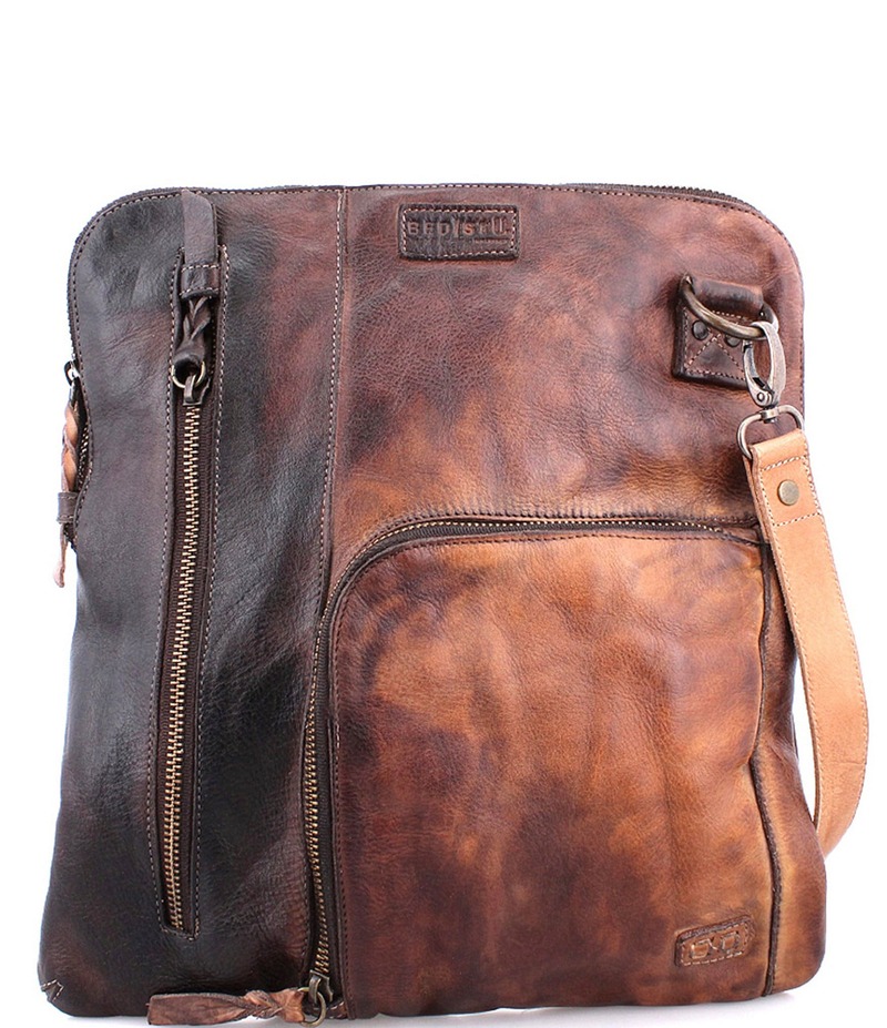 ベッドステュ レディース バッグ ショルダーバッグ Bed Stu Aiken Large Zip Crossbody Bag Cold Brew|ReVida 店