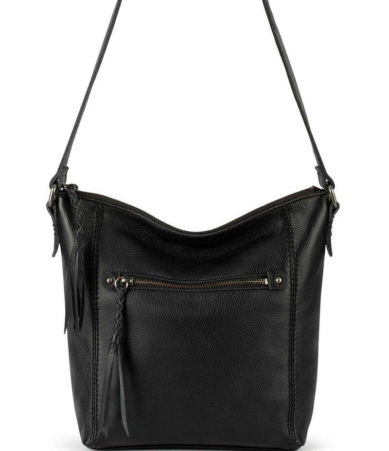 ザサック レディース バッグ ショルダーバッグ レザー The Sak Collective Ashland Leather Zip Top Crossbody Bag Black ブラック