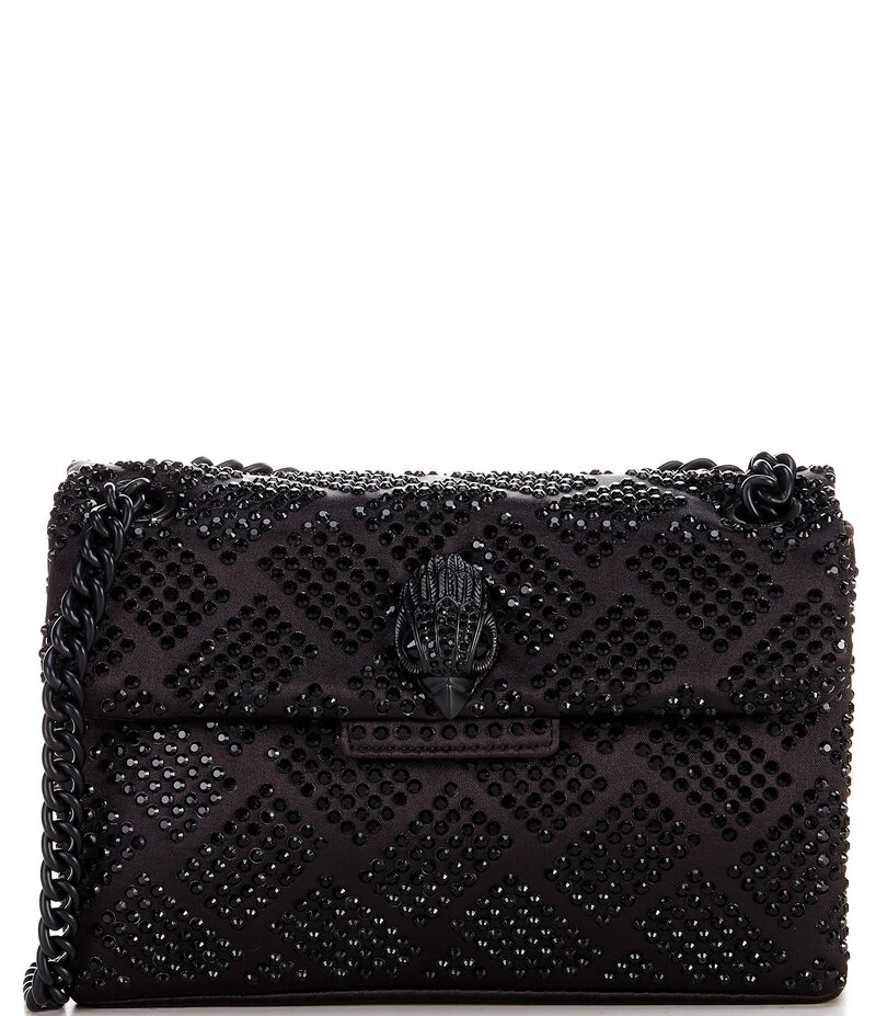 カートジェイガーロンドン レディース バッグ ショルダーバッグ ミニ Kurt Geiger London Kensington Mini Black Tonal Rhinestone Crossbody Bag Black ブラック|ReVida 店