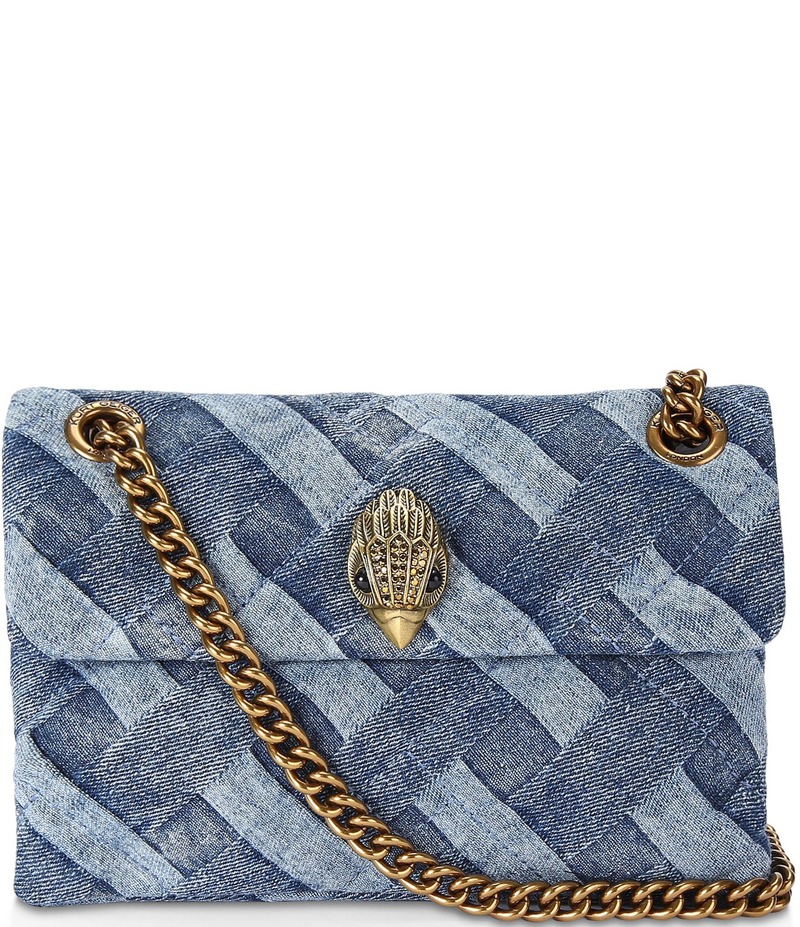 カートジェイガーロンドン レディース バッグ ショルダーバッグ キルティング ミニ デニム Kurt Geiger London Kensington Mini Denim Quilted Crossbody Bag Denim デニム
