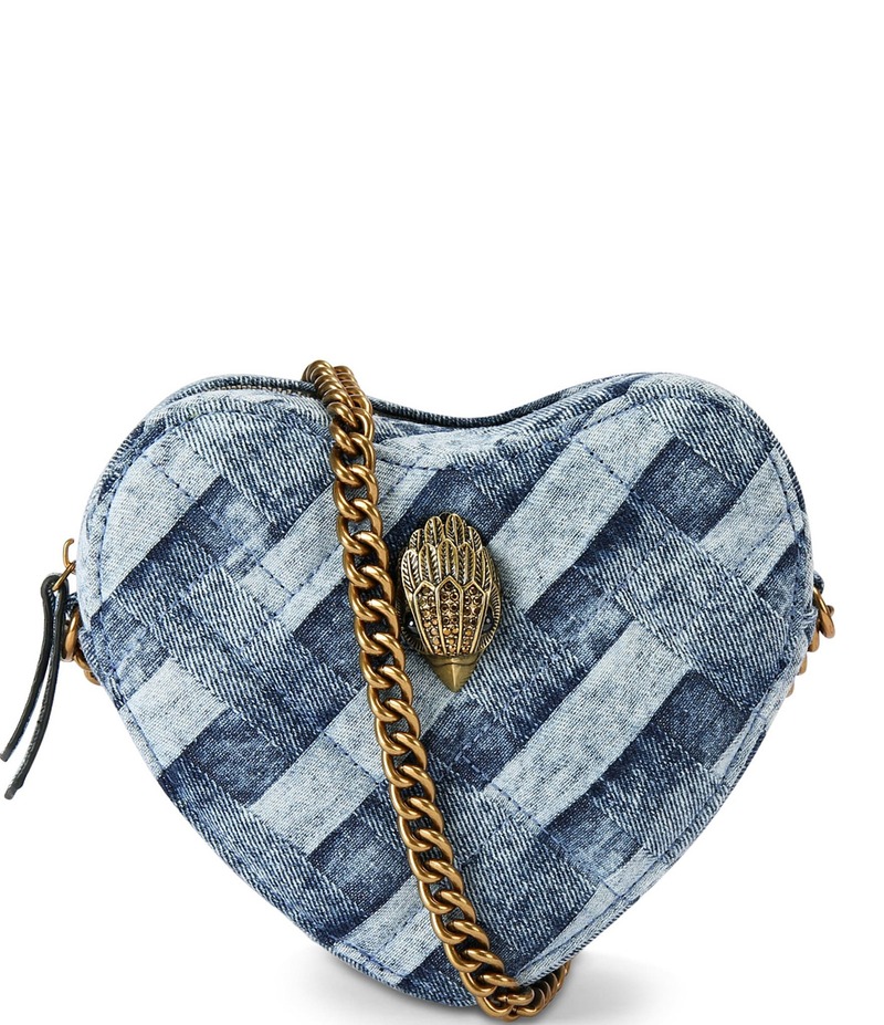 カートジェイガーロンドン レディース バッグ ショルダーバッグ デニム Kurt Geiger London Kensington Denim Heart Crossbody Bag Denim デニム