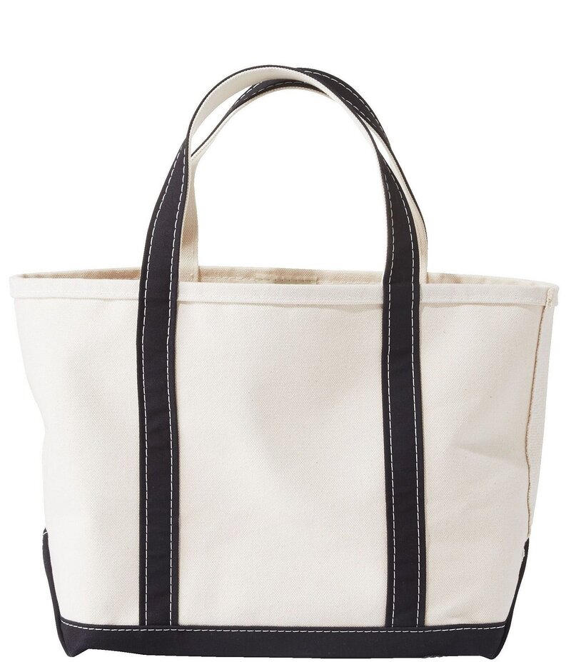 エルエルビーン レディース バッグ トートバッグ L.L.Bean Open-Top Long Handle Boat and Tote Bag Black Trim ブラック
