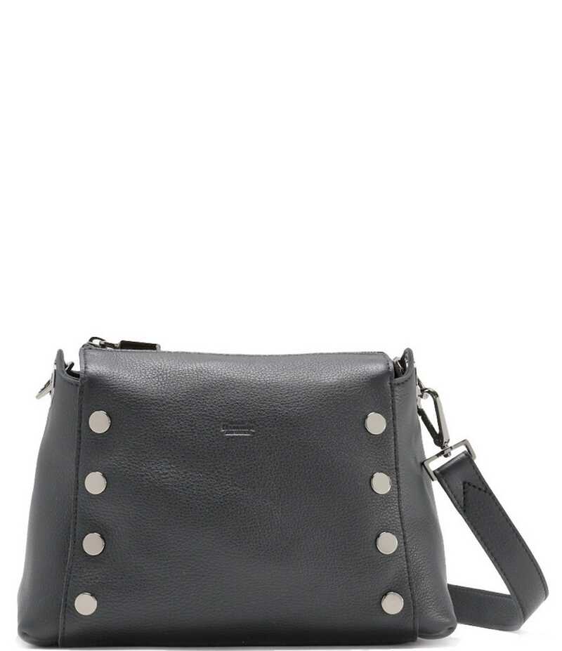 ハミット レディース 御徒面子 ショルダーバッグ なめし革 Hammitt Bryant Medium Pebble Leather Gunmetal Studded Convertible Crossbody Shoulder Bag Black/Gunmetal 黒いこと