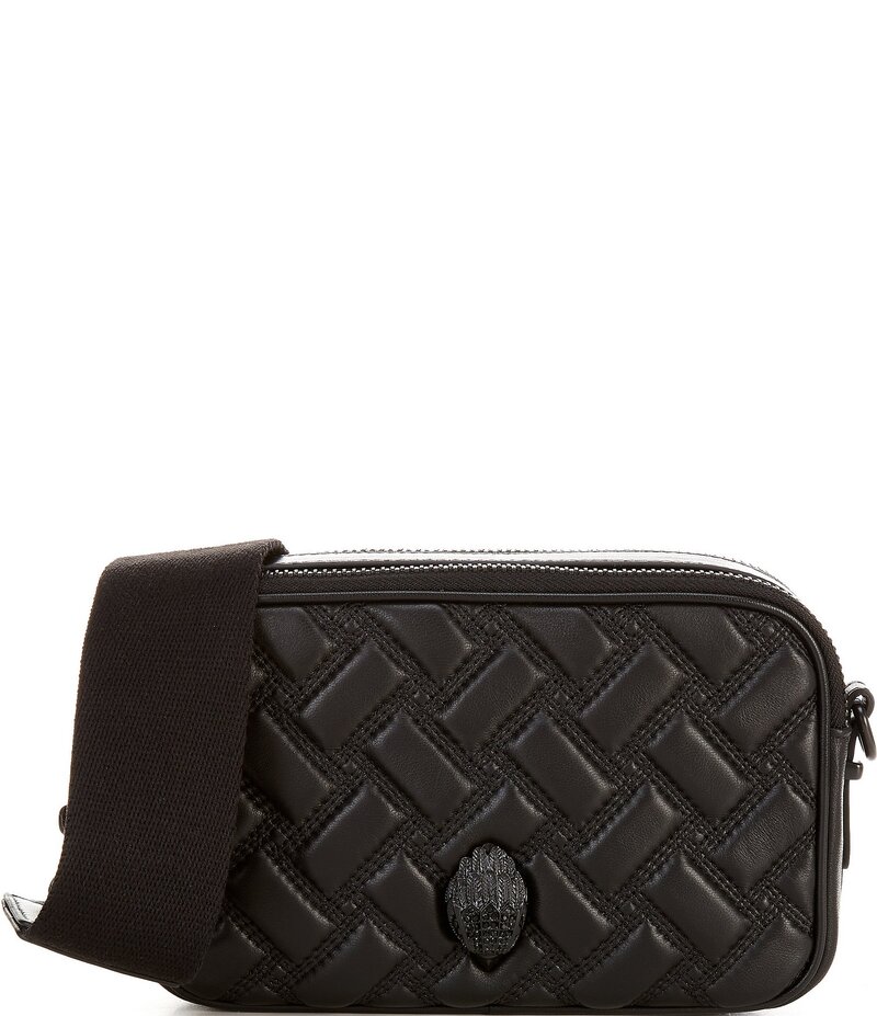 カートジェイガーロンドン レディース バッグ ショルダーバッグ キルティング レザー Kurt Geiger London Two Zip Kensington Drench Black Quilted Leather Small Camera Crossbody Bag Black ブラック|ReVida 店