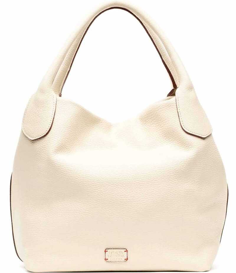 フランセスバレンタイン レディース 御徒面子 ショルダーバッグ なめし革 FRANCES VALENTINE Sweet Pea Tumbled Leather Slouchy Satchel Bag Oyster