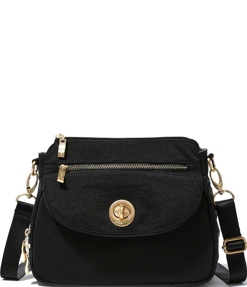 バッガリーニ レディース バッグ ショルダーバッグ Baggallini Calais Black Crossbody Bag Black with Gold Hardware ブラック