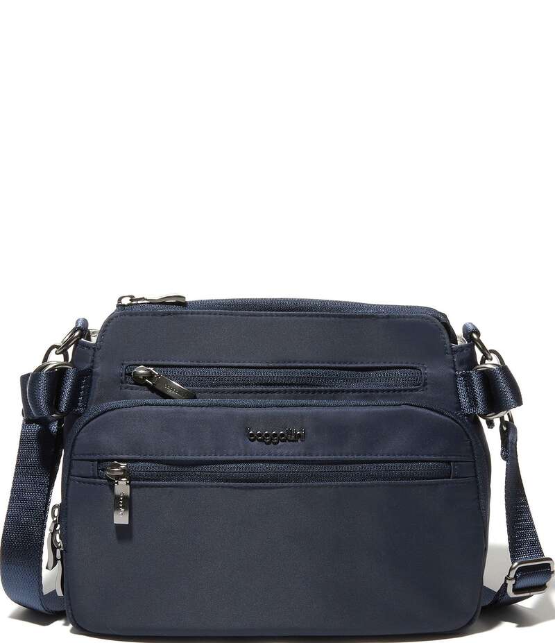 バッガリーニ レディース バッグ ショルダーバッグ Baggallini Marais Twill Gunmetal Hardware Crossbody Bag French Navy Twill ネイビー｜ReVida 店