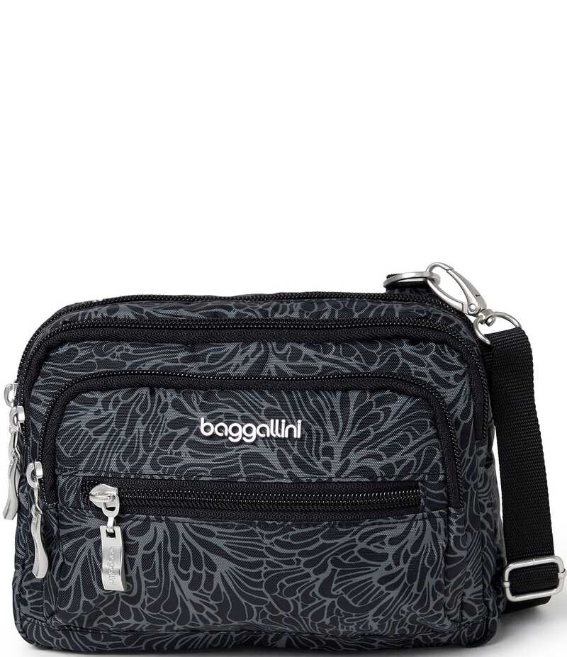 バッガリーニ レディース 御徒面子 ショルダーバッグ Baggallini Midnight Blossom Triple Zip Crossbody Bag Midnight Blossom Print
