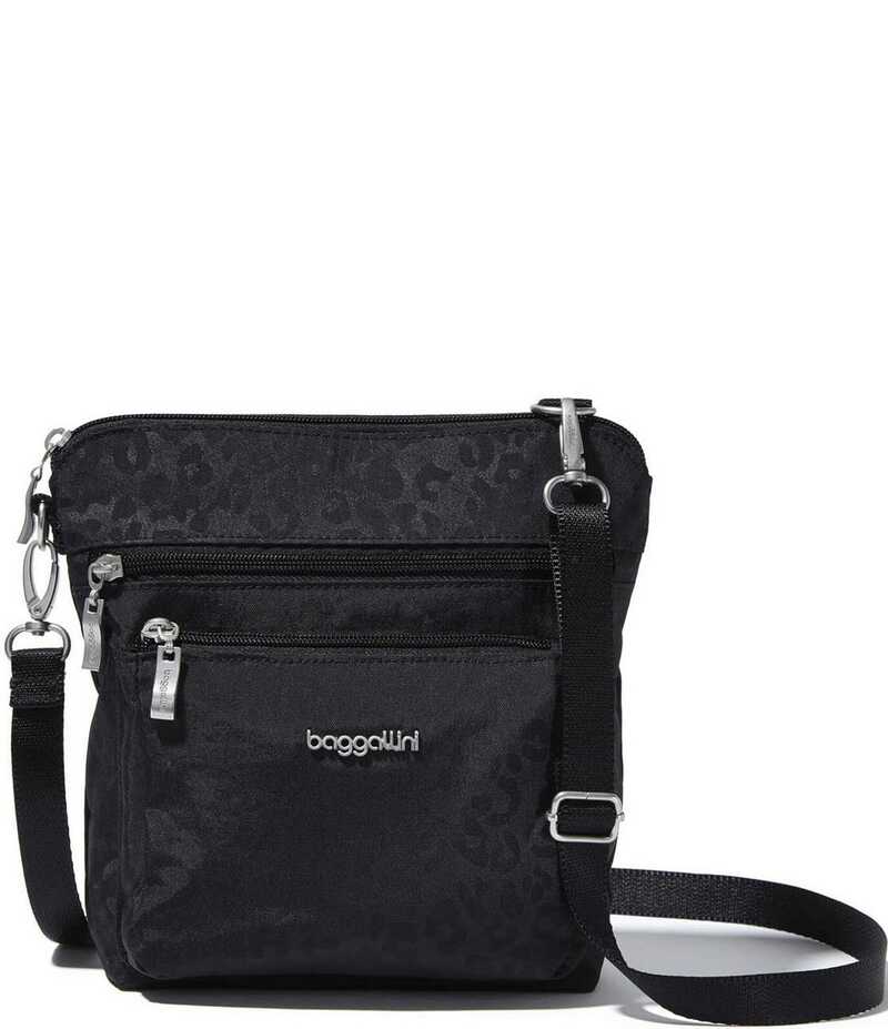 バッガリーニ レディース バッグ ショルダーバッグ Baggallini Black Cheetah Modern Pocket Crossbody Bag Black Cheetah Emboss ブラック