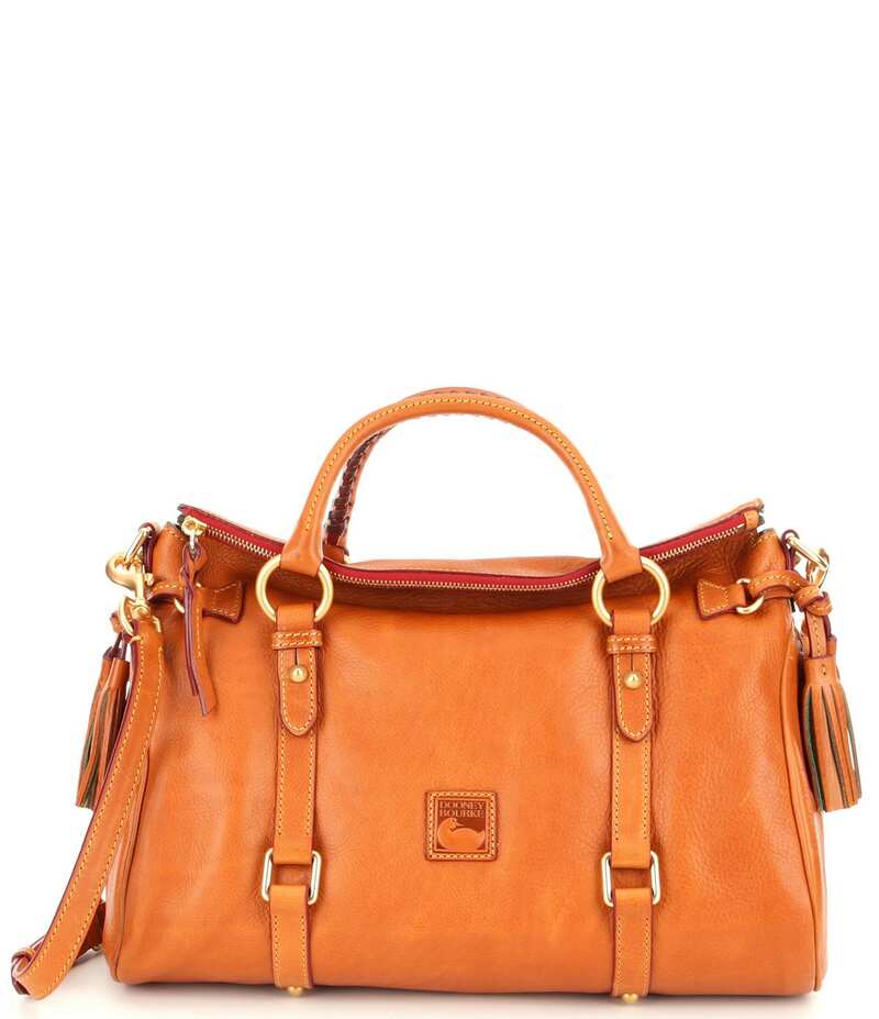 ドーネイアンドバーク レディース バッグ ハンドバッグ レザー Dooney & Bourke Florentine Large Leather Tasseled Satchel Bag Natural｜ReVida 店