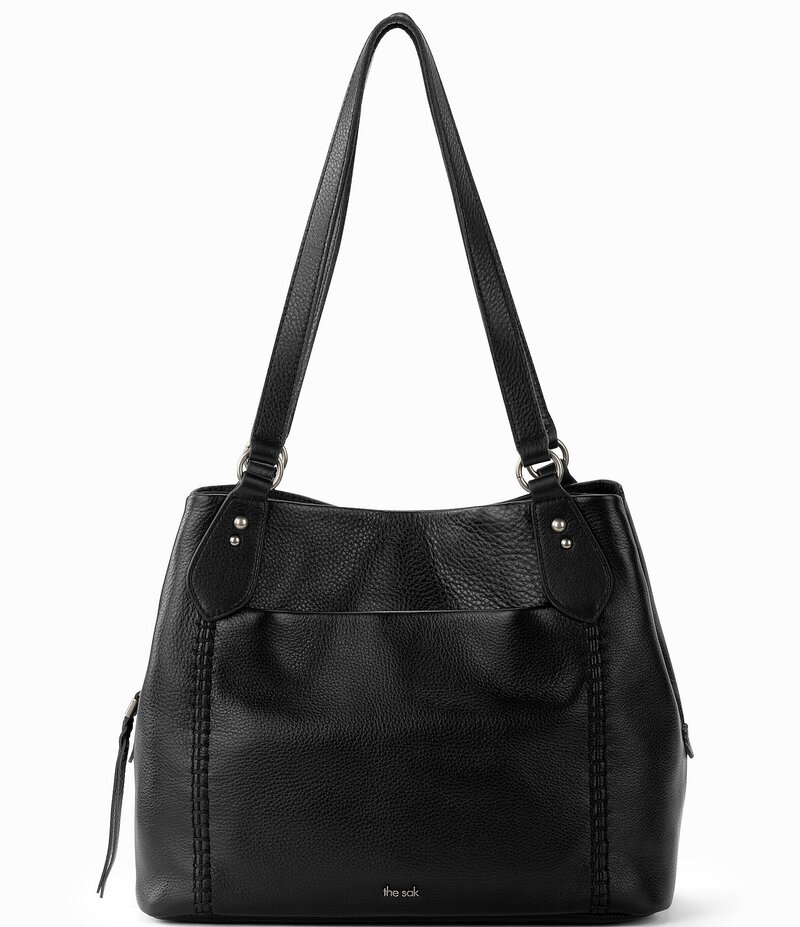ザサック レディース バッグ ハンドバッグ レザー The Sak Melrose Leather Shoulder Satchel Bag Black ブラック