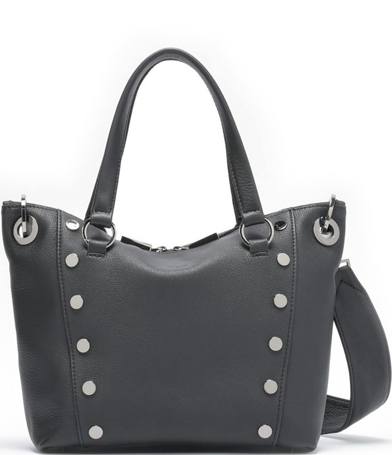 ハミット レディース 御徒面子 ハンドバック なめし革 Hammitt Daniel Leather Studded Medium Crossbody Satchel Bag Black/Gunmetal 黒いこと バッグ・小物・ブランド雑貨-ハンドバッグ-レディースバッグ