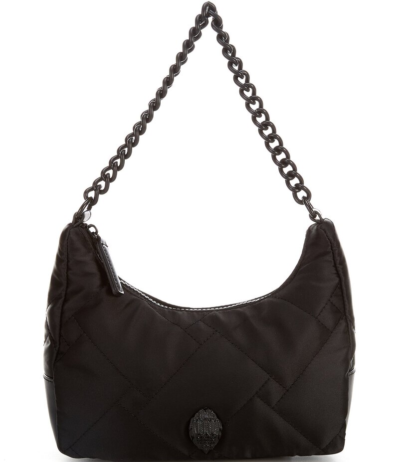 カートジェイガーロンドン レディース バッグ ショルダーバッグ キルティング ナイロン Kurt Geiger London Recycled Quilted Nylon Convertible Hobo Shoulder Bag Charcoal チャコール