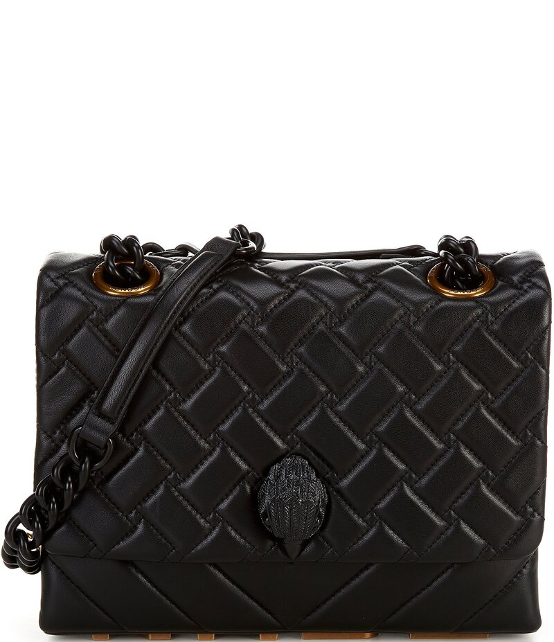 カートジェイガーロンドン レディース バッグ ショルダーバッグ キルティング Kurt Geiger London Large Quilted Kensington Long Flap Shoulder Bag Black ブラック