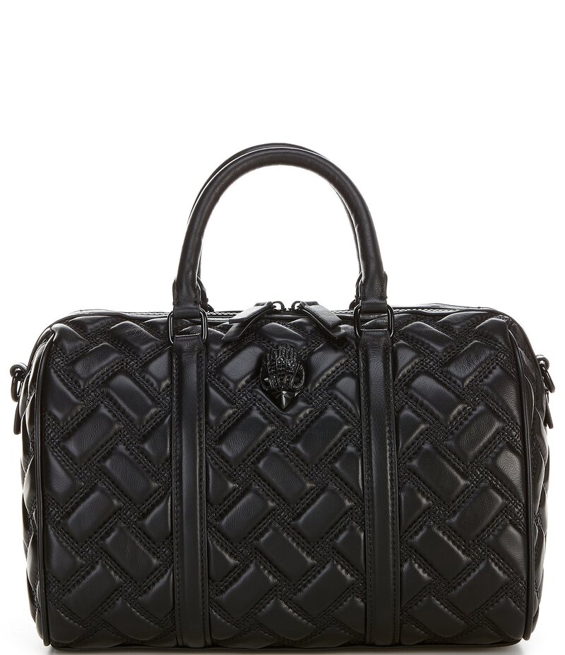 カートジェイガーロンドン レディース バッグ ハンドバッグ キルティング Kurt Geiger London Kensington Drench Quilted Boston Black Satchel Bag Black ブラック｜ReVida 店 54,480円