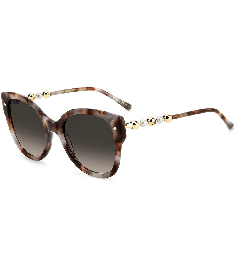 キャロライナヘレラ レディース アクセサリー サングラス・アイウェア Carolina Herrera Women's 0318/S 55mm Square Sunglasses Light Havana