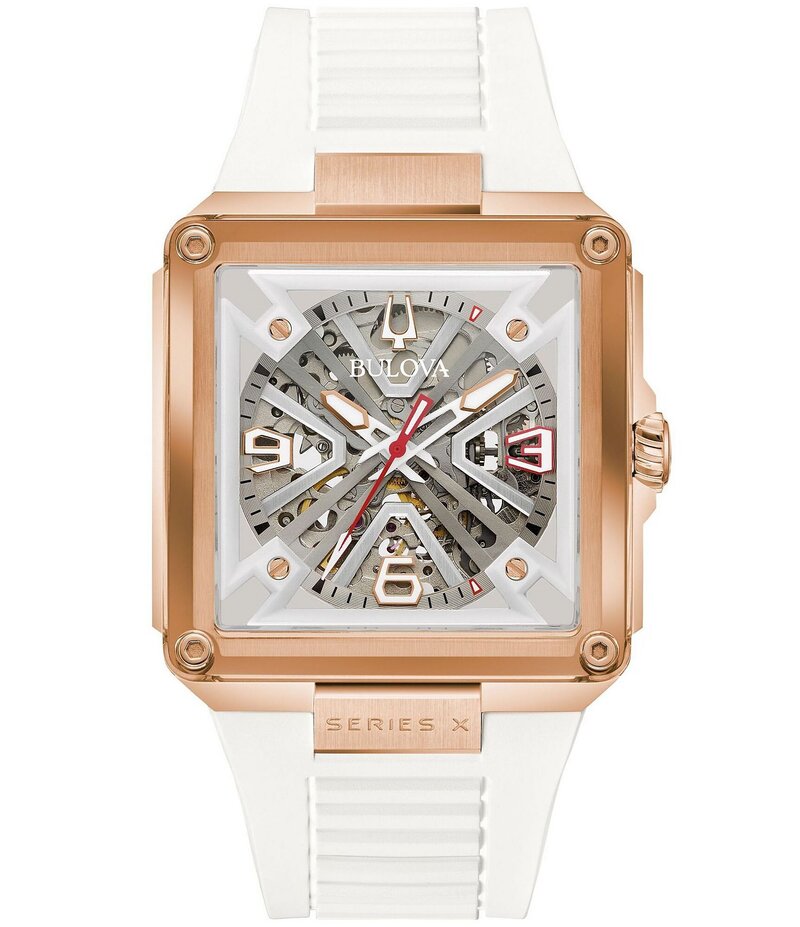 ブロバ レディース アクセサリー 腕時計 Bulova Men's Marc Series X Automatic Strap Watch White ホワイト|ReVida 店