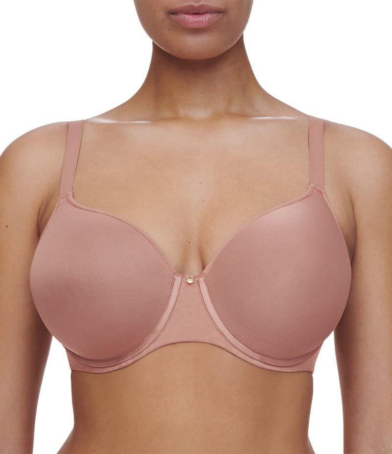 シャントル レディース アンダーお召しもの ブラ ティーシャツ Chantelle Comfort Chic Back Smoothing Convertible T-Shirt Bra Coffee Latte 珈琲 インナー・下着・ランジェリー-レディース-インナー・下着・ナイトウェア