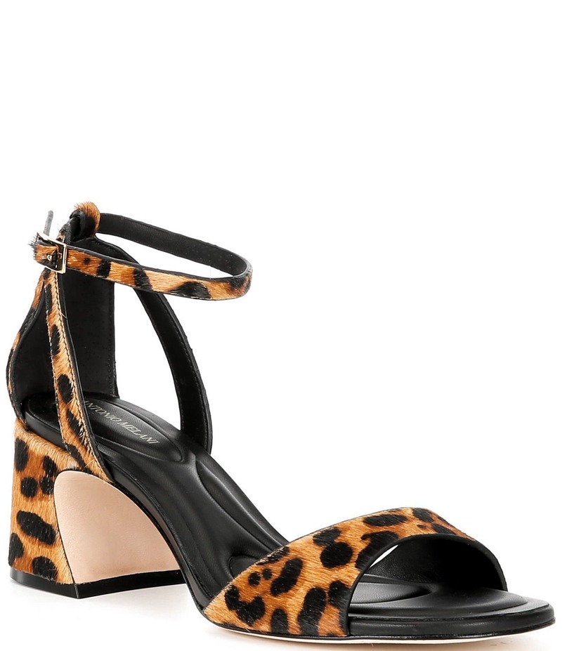 アントニオ メラーニ レディース シューズ ヒール プリント サンダル Antonio Melani Alice Leopard Print Haircalf Peep Toe Block Heel Sandals Natural Multi マルチカラー