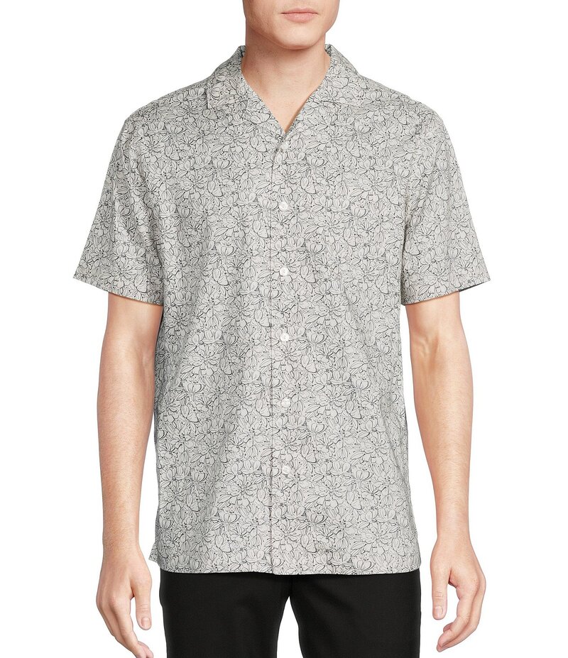 ダニエル クレミュ メンズ トップス シャツ フラワー柄 プリント フラワー Daniel Cremieux Signature Label Floral Print Short Sleeve Woven Camp Shirt String