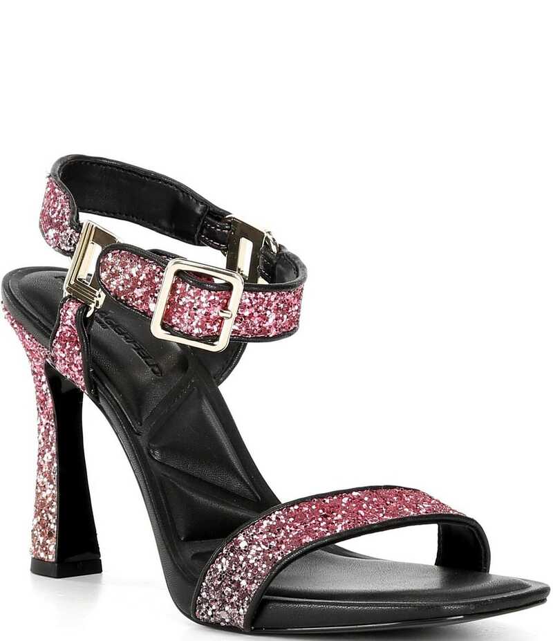 カール ラガーフェルド レディース シューズ サンダル アンクル ヒール KARL LAGERFELD PARIS Dorcie Ombre Glitter Ankle Strap High Heel Sandals Wine Multi ワイン