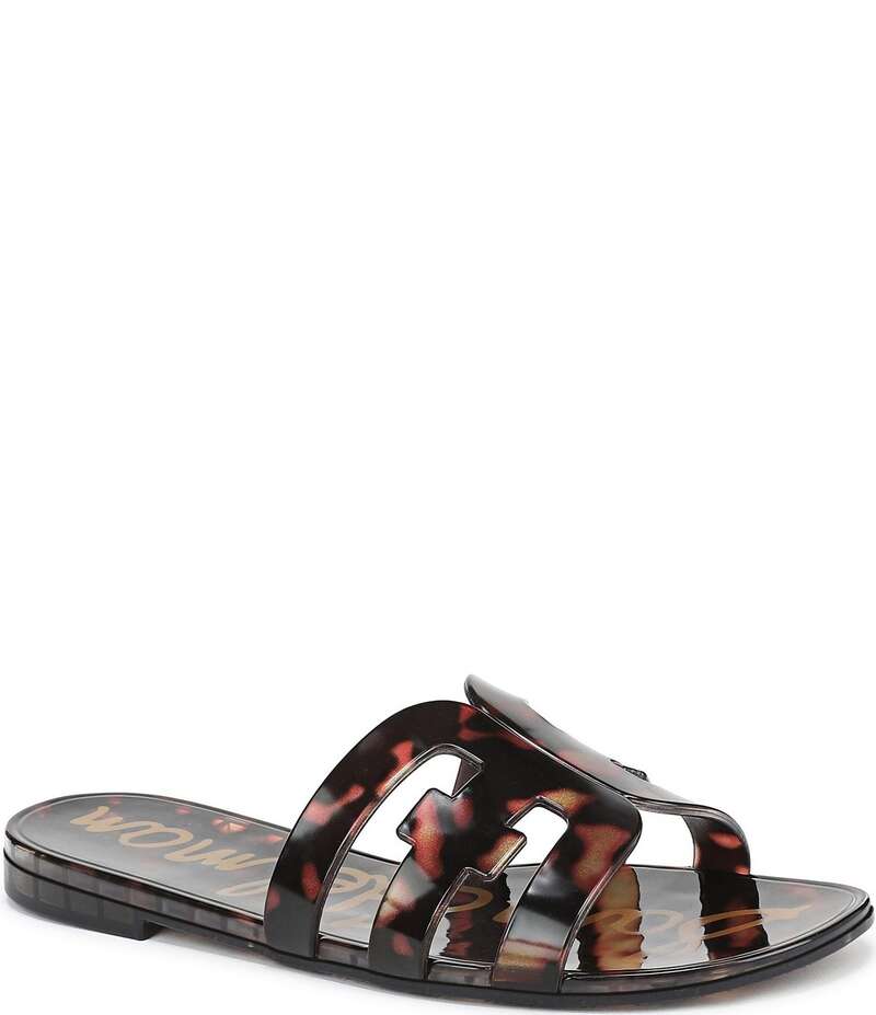 サムエデルマン レディース シューズ パンプス プリント サンダル Sam Edelman Bay Jelly Double E Tortoise Print Slide Sandals Tortoise