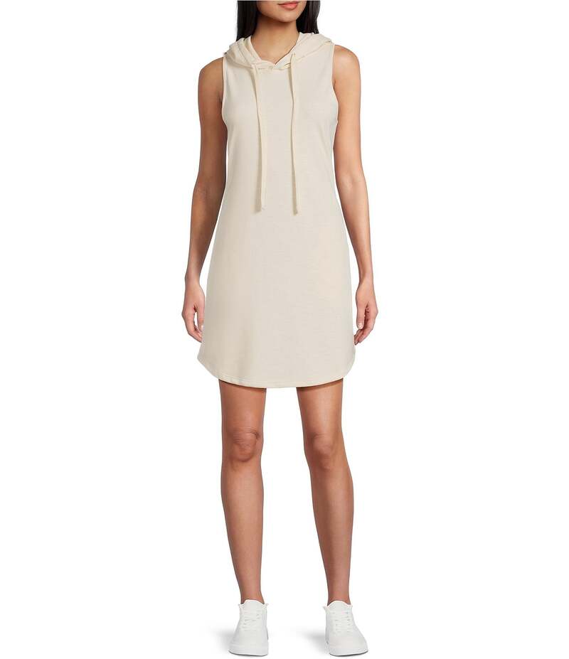 フラッグ アンド アンセム レディース トップス ワンピース ミニワンピース ミニ ノースリーブ Flag and Anthem Shirley Sleeveless Hooded Mini Dress Cream クリーム
