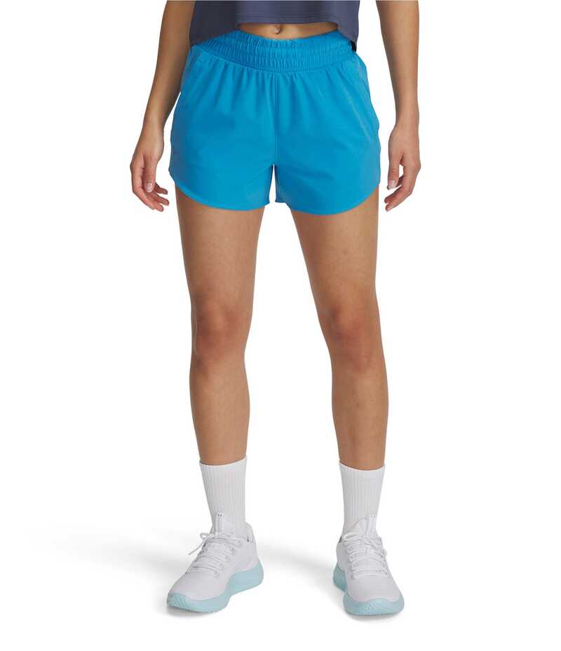 アンダーアーマー レディース ボトムス ハーフパンツ・ショーツ ショートパンツ Under Armour Stretch Woven Flex High Rise 3 Pull-On Shorts Ether Blue ブルー