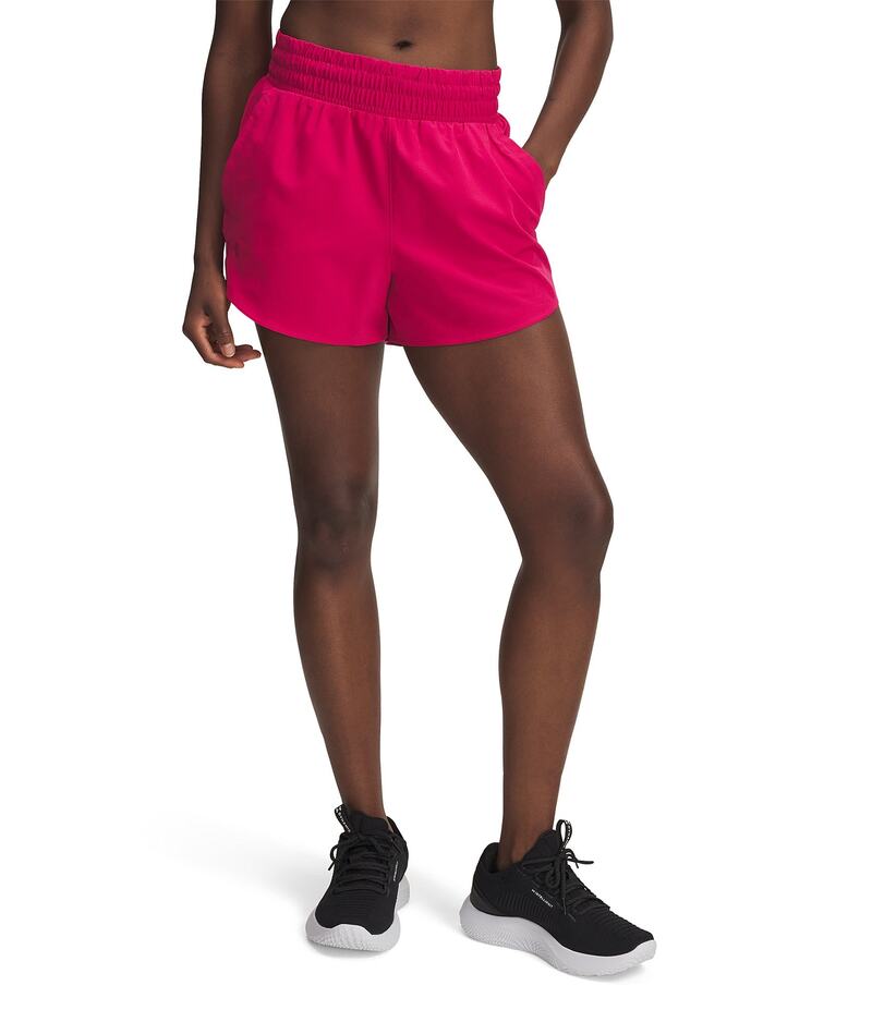 アンダーアーマー レディース ボトムス ハーフパンツ・ショーツ ショートパンツ Under Armour Stretch Woven Flex High Rise 3 Pull-On Shorts Shaded Fuchsia フューシャ 8,345円