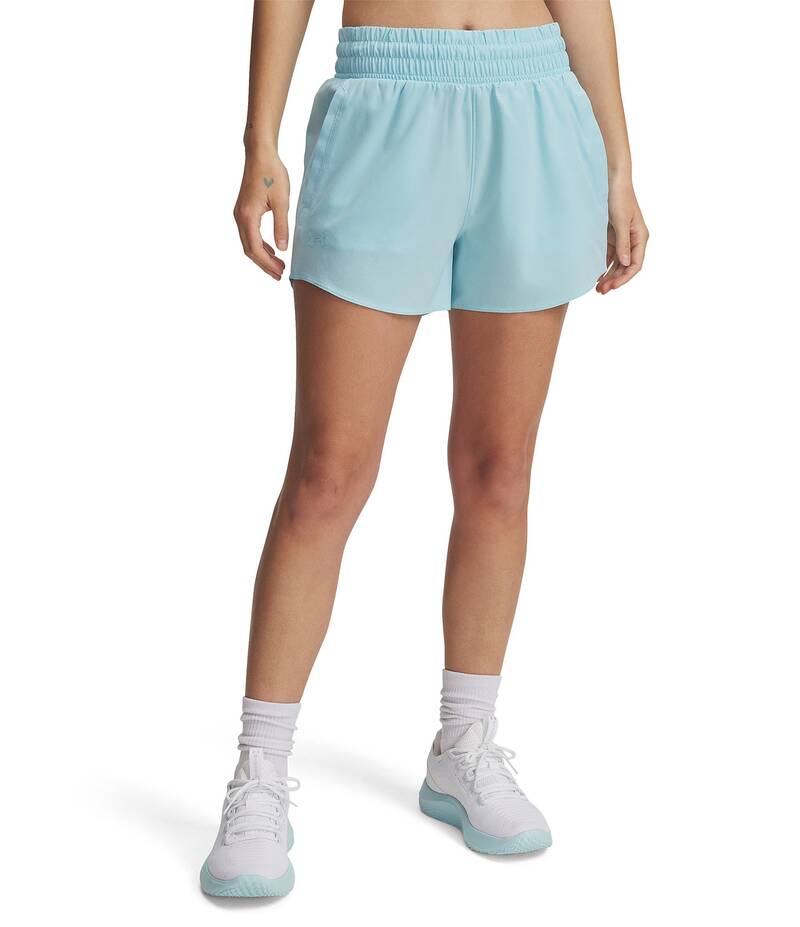 アンダーアーマー レディース ボトムス ハーフパンツ・ショーツ ショートパンツ Under Armour Stretch Woven Flex High Rise 3 Pull-On Shorts Stream|ReVida 店