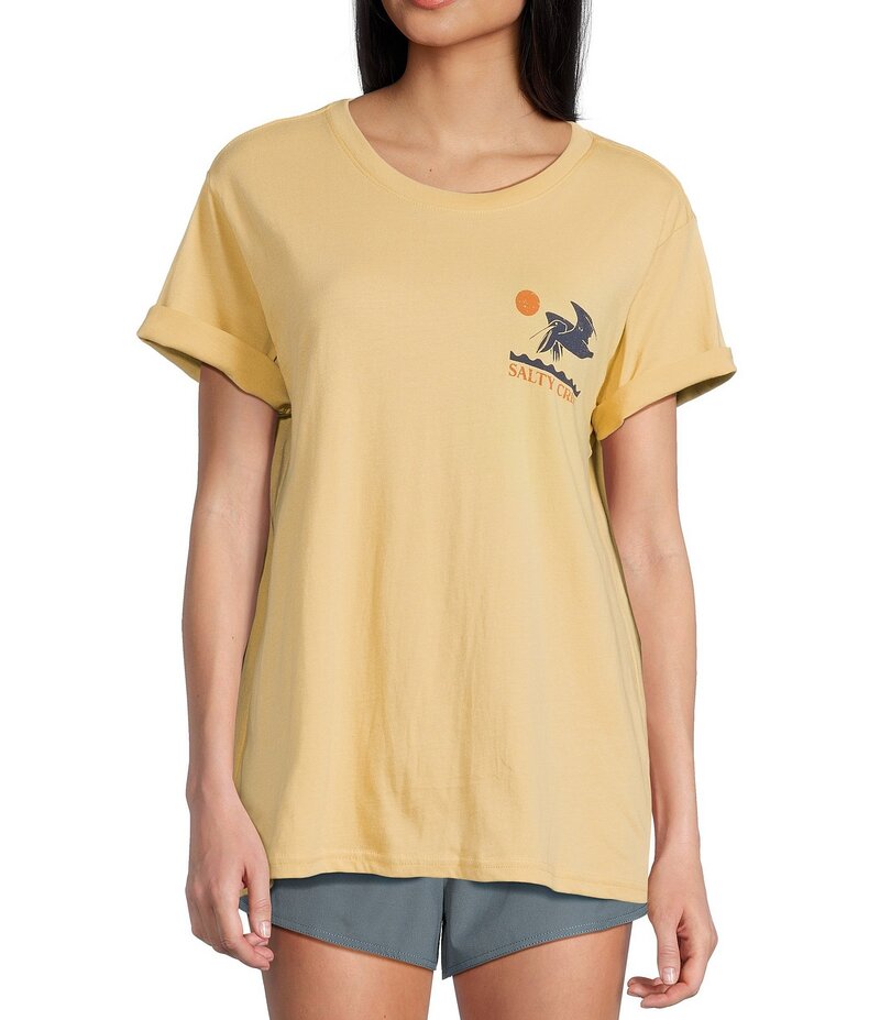 ソルティークルー レディース トップス シャツ Tシャツ Salty Crew Lunch Time Short Sleeve Boyfriend T-Shirt Dusty Gold ゴールド