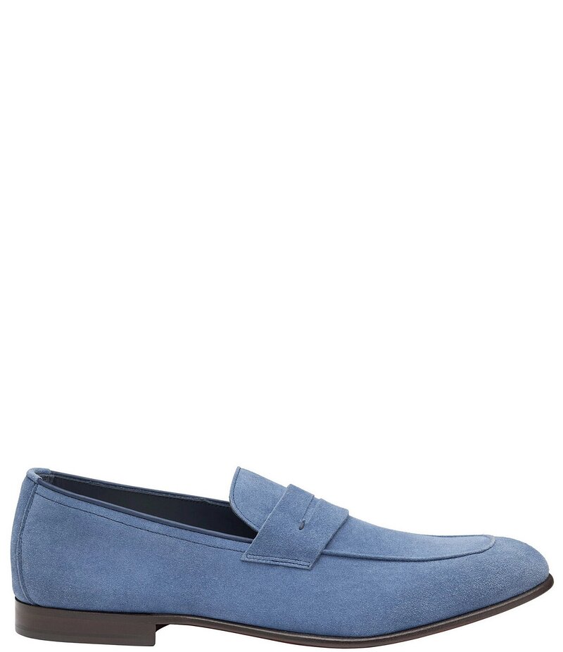 ジョンストンアンドマーフィー メンズ シューズ スリッポン・ローファー スエード ローファー Johnston & Murphy Collection Men's Taylor Suede Penny Loafers Denim デニム