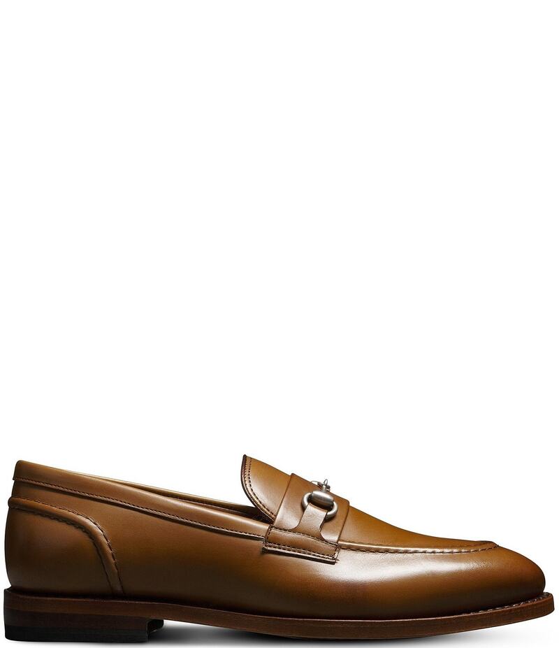 アレンエドモンズ メンズ シューズ スリッポン・ローファー なめし革 置き目毛革 Allen-Edmonds Men\u0027s Randolph Bit Buckle Calfskin Leather Loafers Walnut