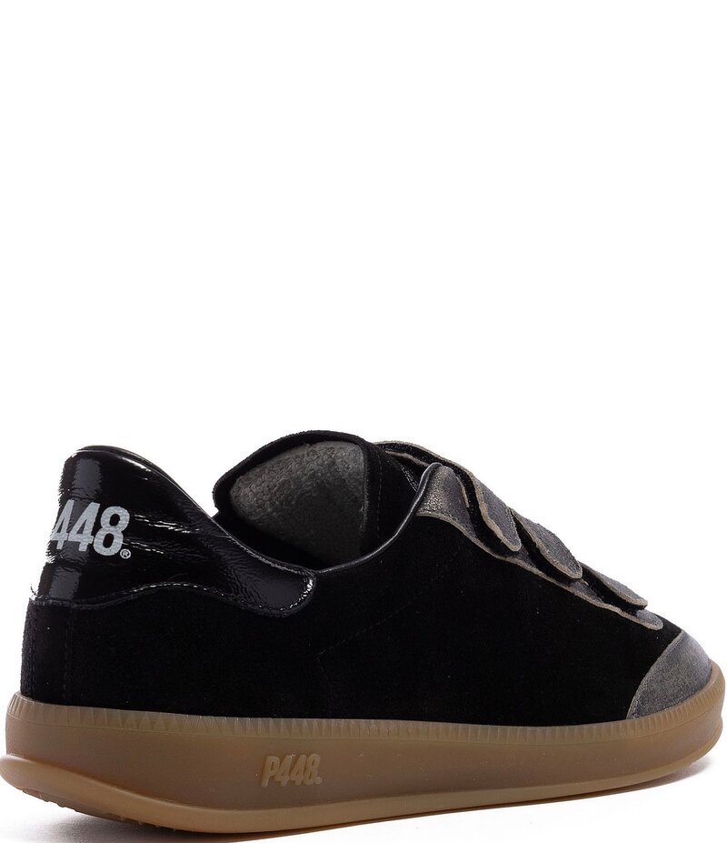 ピーフォーフォーエイト レディース ボトムス カジュアルパンツ スニーカー スエード P448 Monza 3 Strap Suede Sneakers Black/Dave ブラック｜ReVida 店