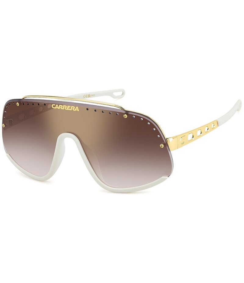 カレーナ レディース 付属品 サングラス・アイウェア Carrera Unisex Flaglab 16 99粍 Shield Sunglasses Gold Ivory 象牙色
