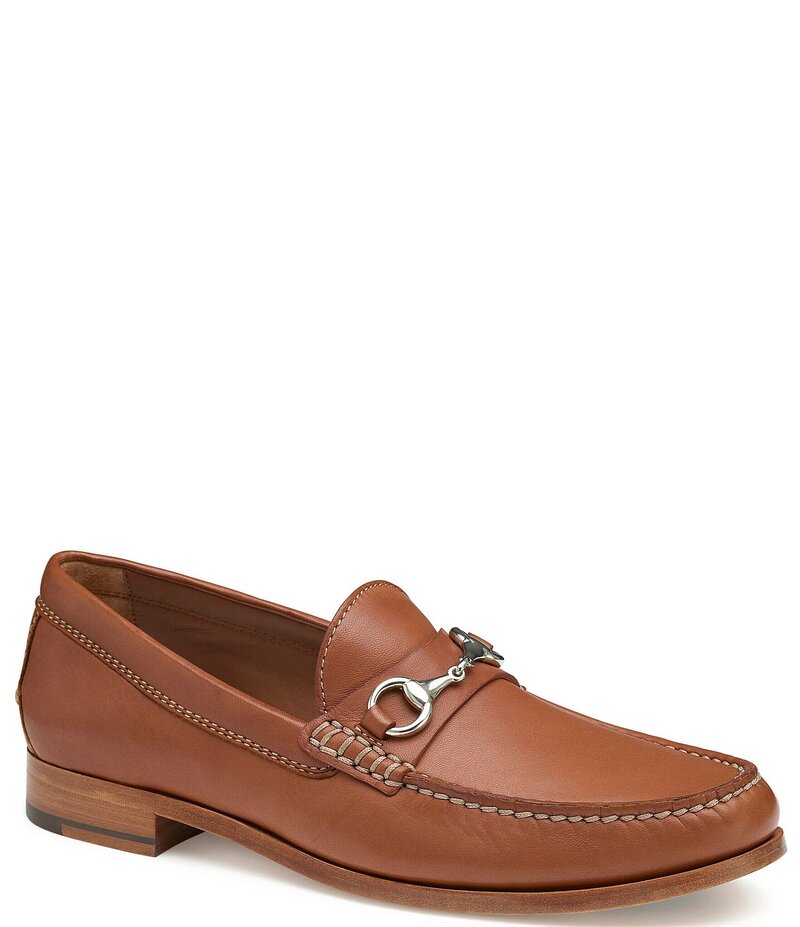 ジョンストンアンドマーフィー メンズ シューズ スリッポン・ローファー レザー ローファー Johnston & Murphy Collection Men's Baldwin Leather Bit Buckle Loafers Cognac