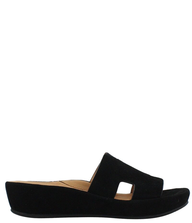 ラモールドピード レディース シューズ サンダル プラットフォーム L'Amour Des Pieds Catiana Platform Slides Black Kidsuede ブラック