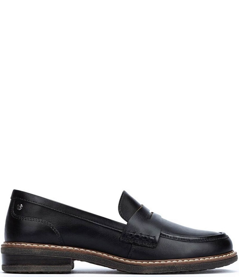 ピコリーノス レディース シューズ スリッポン・ローファー レザー ローファー Pikolinos Aldaya W8J Water Resistant Leather Penny Loafers Black ブラック|ReVida 店