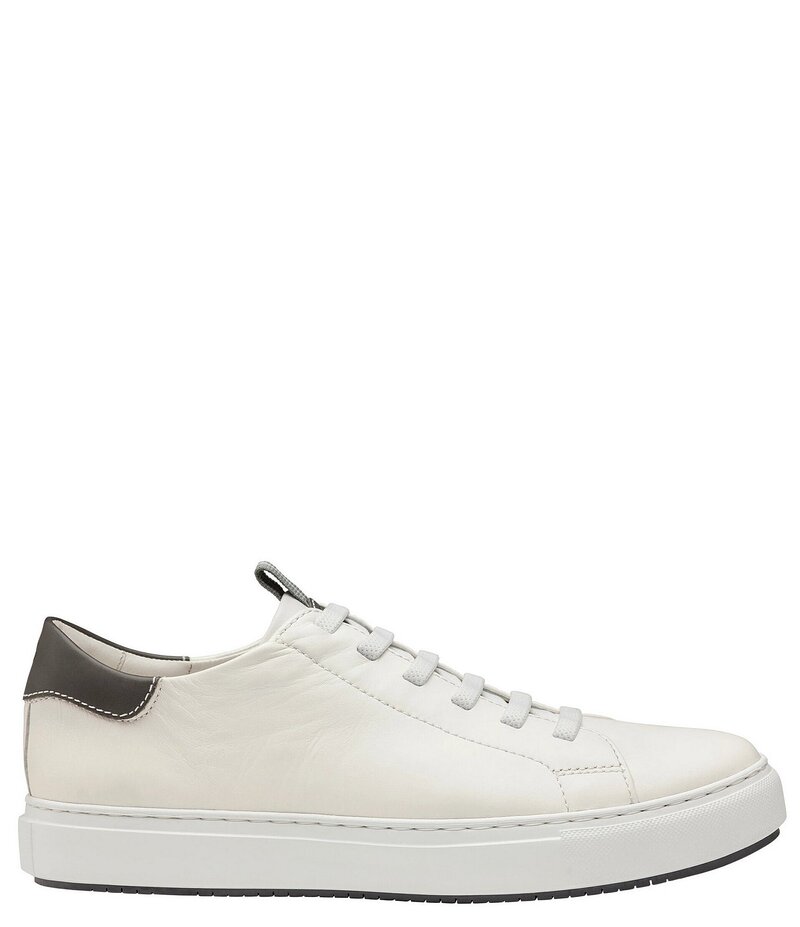 ジョンストンアンドマーフィー メンズ シューズ ドレスシューズ スニーカー レース レザー Johnston & Murphy Men's Anson Leather Lace-To-Toe Sneakers White ホワイト