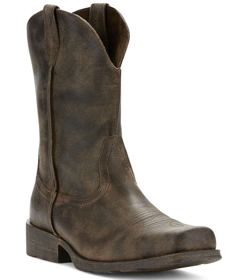 アリアト メンズ シューズ ブーツ・レインブーツ Ariat Men\u0027s Rambler Western Boots Antiqued Grey 薄墨色