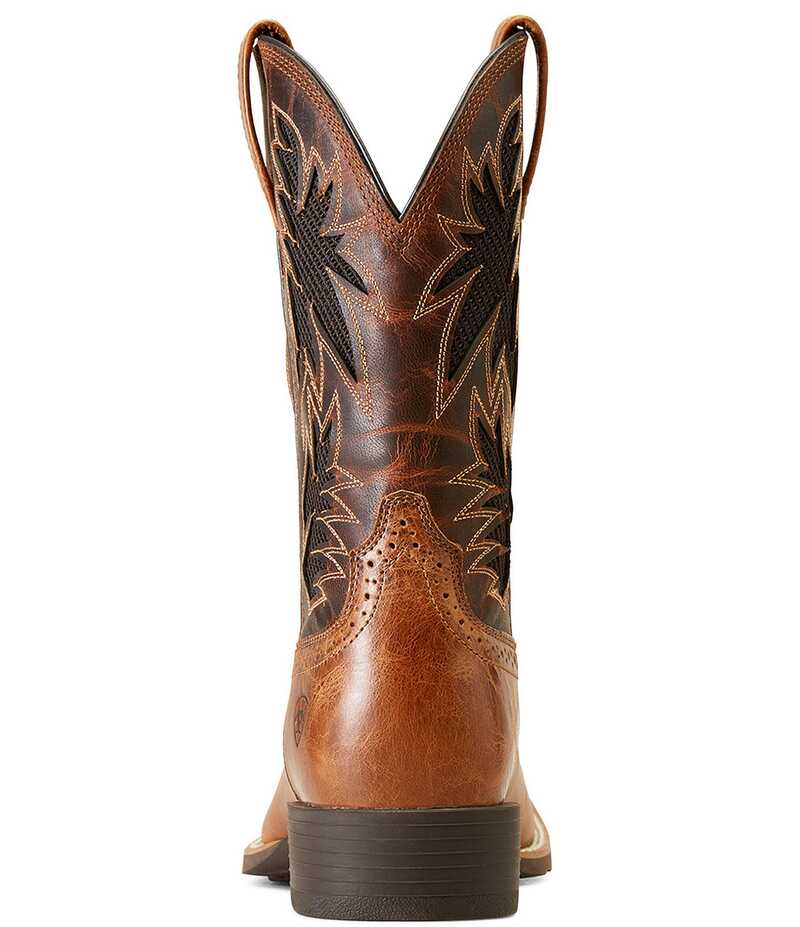 アリアト メンズ シューズ ブーツ・レインブーツ Ariat Men\u0027s Sport Cool VentTEK Western Boots Dark Tan/Two Tone Tan タン